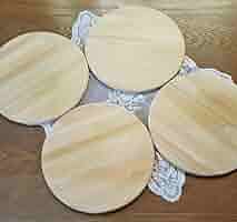 木製 丸型 ランチョンマット 4枚セット 新品 木製 丸型 ランチョンマット 4枚セット 新品 木製 丸型